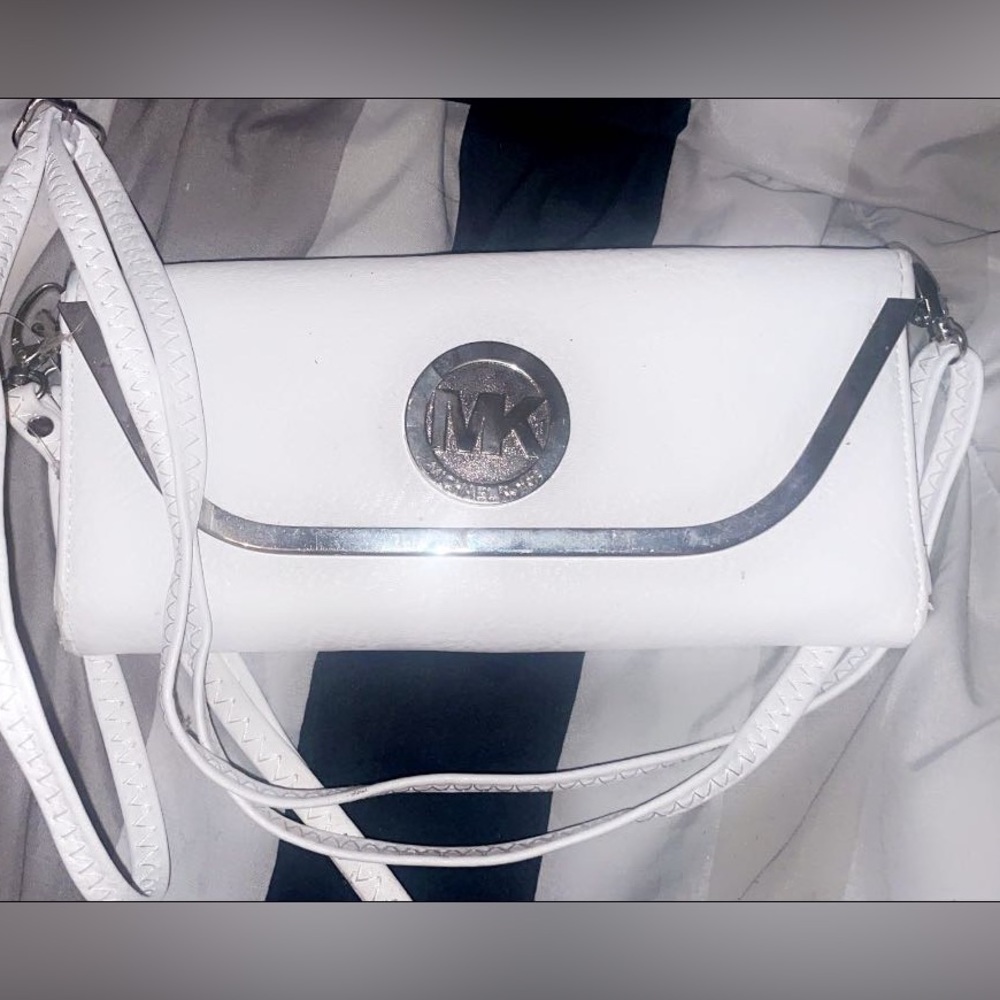 white mk purse